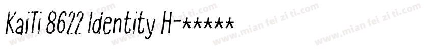 KaiTi 8622 Identity H字体转换